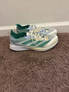 Adidas Adizero Adios 7 White Green Running Shoes Sneakers Size 9 $130 - Picture 1 of 10