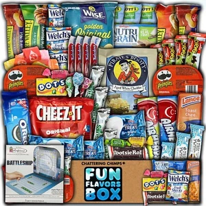 Favorite Snack Box Variety Pack Battleship Game Chips Candy Snacks, 50 Count - Picture 1 of 7