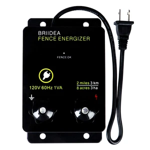 Energizador de cerca eléctrico de 2 millas para evitar que animales salvajes se entrometan 8 acres Ou - Imagen 1 de 8