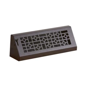 Modern, 15x3 in., Black/Powder Coat, Steel Baseboard Vent with Damper - Picture 1 of 8