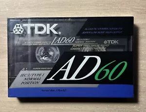 TDK AD 60 ES CASSETTE AUDIO 1991 Japan New!!! - Photo 1/4