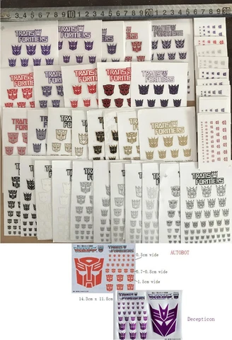 CHOOSE decals for optimus prime megatron computron devastator transfomation toys Cover
