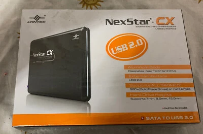 New Vantec NexStar. CX External 2.5” Hard Drive Enclosure USB 2.0 Interface - Image 1 of 2