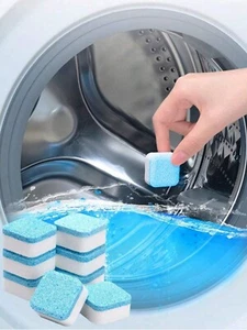10/20Pcs Finally Fresh Washing Machine Tub Cleaner White Count Powder Tablets UK - Picture 1 of 8