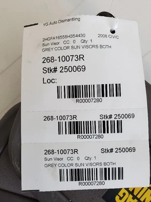 Parasol para pasajeros sin iluminación compatible con 06-11 CIVIC 7280 Foto 1 de 4