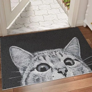 Cat Door Mat Outdoor Entrance, Durable Welcome Mat, Mud Absorbent Doormat, In... - Picture 1 of 9