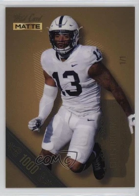 2022 Wild Card MATTE Gold 1000 Stripe 1/1 Ellis Brooks #MB-41 lz7 - Image 1 of 3