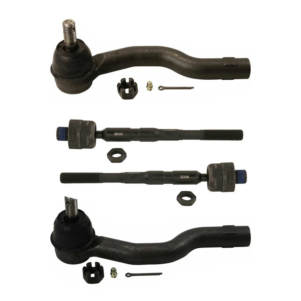 Juego de 4 piezas de extremo de barra de amarre de dirección interior exterior MOOG para Nissan Armada Titan 04-19 Foto 1 de 4