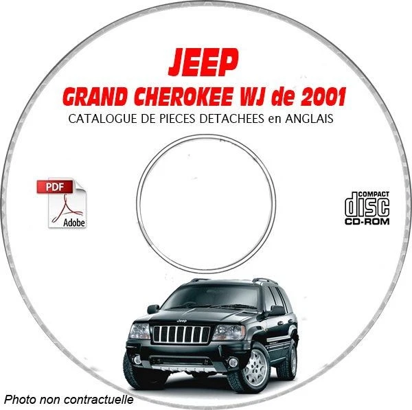 GRAND CHEROKEE WJ 01 -Catalogue Pieces CDROM JEEP Anglais Expédition - --, Supp - Photo 1/1