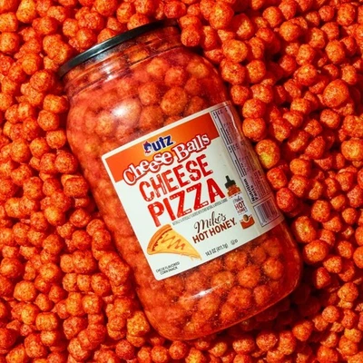 Utz Cheese Pizza Mikes Hot Honey Cheeseball 14.5oz Barrel. - Image 1 of 4
