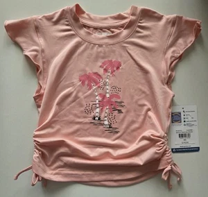 NWT Reel Legends Girls Pink Reel-Tec Swim Rash Guard Surf Top Sz XS UPF 50 Palms - Picture 1 of 6