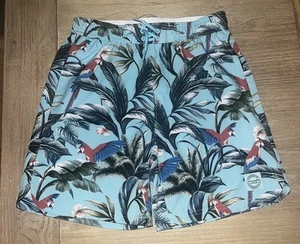 ABERCROMBIE KIDS LINED SWIM TRUNKS ABOVE THE KNEE BOY SIZE 13/14 Tropical Print - Picture 1 of 5