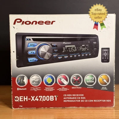 ⚡️NEW Pioneer DEH-X4700BT Bluetooth CD Player AM FM USB Aux 2v Car Stereo RARE - Image 1 of 4