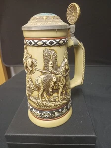 Indians of the American Frontier Stein w/Lid 1988 Avon 8.25"H - Picture 1 of 11