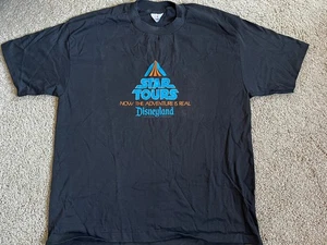 T-shirt vintage 1986 Disney Star Tours cucita singola cavalcabile X-Large Disneyland - Foto 1 di 5