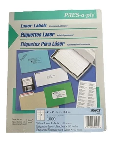 Avery Dennison Ave-30603 Pres-a-ply Standard Shipping Label - 2" 3 Boxes Of 1000 - Picture 1 of 4