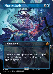 x1 Rhystic Study WOT MTG 71 BORDERLESS M/NM 1x - Imagen 1 de 1