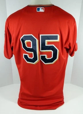 2019 Minnesota Twins #95 Game Issued Pos Used Red Jersey Spring Training P 956 - Image 1 of 4