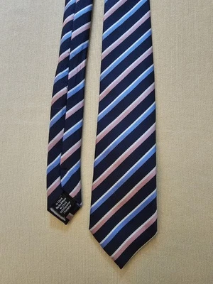 Corbata a rayas azul marino, azul claro, blanco y rosa Dockers en excelente estado para niños Foto 1 de 4