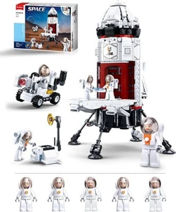 Rocket Building Set with Mars Rover & 5 Astronaut Minifigures, City Space Rocket - Picture 1 of 8