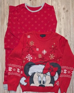 Weihnachtspullover von Disney, Größe 10A, mit Led's, Schlafanzug in Rot - Bild 1 von 7