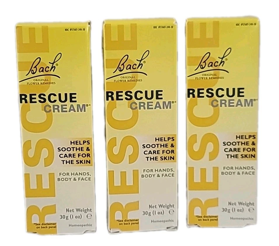 (LOTE DE 3) Bach • CREMA DE RESCATE • 30g / 1 oz NUEVO Y SELLADO, CADUCIDAD: 06/2027 Foto 1 de 4