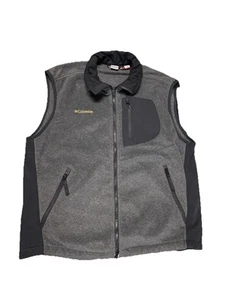 Columbia Titanium Charcoal/Black Interchange Tech Fleece Vest - Men's XL - Picture 1 of 5
