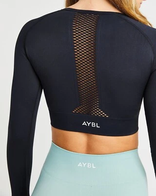 AYBL REFORM CROP TOP MANGA LARGA SIN COSTURAS NEGRO--M Foto 1 de 4