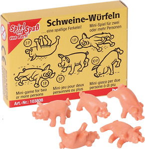 Bartl 103808 Mini-Spiel Schweine-Würfeln | Das beliebte Minispiel für unterwegs 