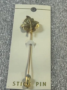 Gold Leaf Stickpin Vintage P-211 - Picture 1 of 1