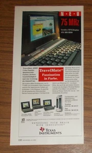 Seltene Werbung TEXAS INSTRUMENTS TRAVELMATE 4000E Notebook Portable PC 1994 - Picture 1 of 1
