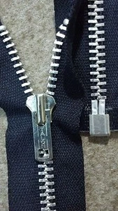 ZIPPER Vtg1970-80s "TALON" USA/SEPARATING(Jacket) #5 Metal ALUMINUM=23in/DK.NAVY - Picture 1 of 2