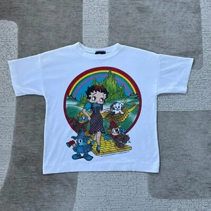 Vintage Betty Boop The Wizard Of Oz 1986 Crop Top T Shirt Size M 80s - Picture 1 of 17