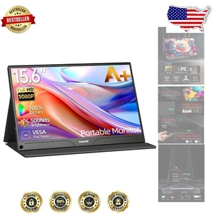 1080P 15.6-Inch Portable Monitor with USB-C - For Ultimate Gaming & Productivity - Picture 1 of 11