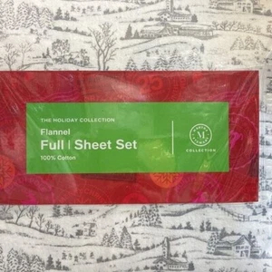 Martha Stewart Collection Printed Cotton Flannel 4-Pc. Scenic Toile, Full - Picture 1 of 2