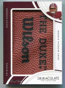 2018 Immaculate Pigskin Logo 8 Derrius Guice Rookie The Duke Wilson Patch 1/1