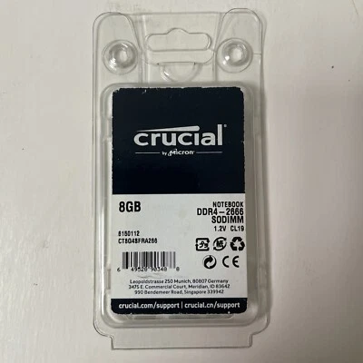 CT8G4SFRA266 Crucial 8GB DDR4 2666MHz SO-DIMM Laptop Memory - Image 1 of 4