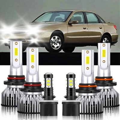 For Saturn LS2 2000-2000 6Pcs 9005 9006 880 LED Headlight Bulbs Fog light - Image 1 of 4