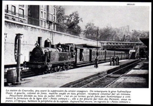 1977 -- KLEINER GÜRTEL DAMPFZUG IM BAHNHOF COURCELLES PARIS 3N514 - Bild 1 von 1