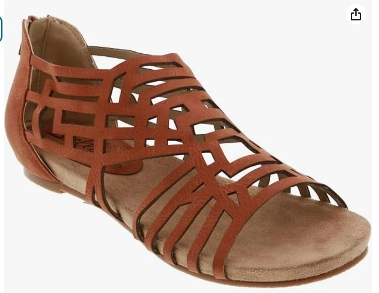 Nueva sandalia Bellini para mujer Nazaret imitación cuero, talla 13W, color: nobuck tostado Foto 1 de 4