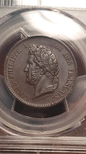 1843 A French Colonies 5 Centimes   PCGS MS62 BN   Gorgeous Example         1818 - Picture 1 of 4