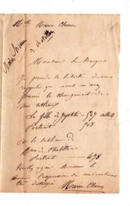 MARIA CHENU notable French woman artist SIGNED letter to Marquis de Chennevieres - Picture 1 of 7