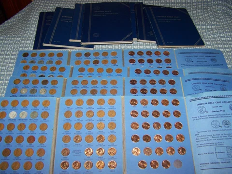 COMPLETE LINCOLN WHEAT 1941-1958 + 1959-1974 UNCIRCULATED MEMORIAL - P,D,S CENTS Cover