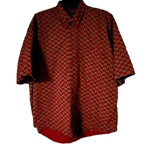 Architect Men's Vintage 90s Shirt XL Graphic Button Down SS Red Pocket - Picture 1 of 11