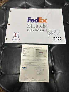 RORY MCILROY Autographed 2022 FedEx St Jude CHAMPIONSHIP Signed flag JSA COA LOA - Picture 1 of 10