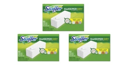 Paquete de 3 paños de recarga desechables Swiffer - 52 piezas/caja - (156 paños en total) Foto 1 de 4