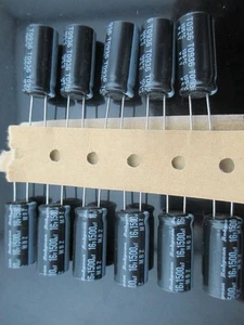 50pcs RUBYCON MBC 1500mfd 16v 1500uf electrolytic capacitor 105℃ 10*20mm - Picture 1 of 4