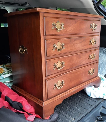 Gorgeous Henkel Harris Black Cherry Nightstand Dresser  Asheville Charlette Area Cover