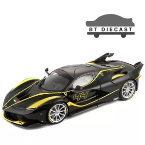 BBURAGO SIGNATURE SERIES FERRARI FXX K #44 1/18 DIECAST MODEL CAR BLACK 18-16907 - Picture 1 of 2