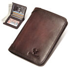 Leather Wallet Men's Rfid First Layer Cowhide Short Wallet Simple